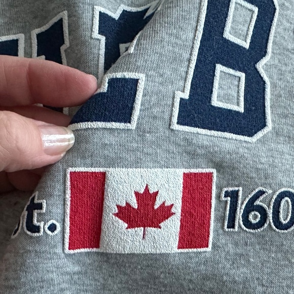 Grey Quebec Logo Hoodie Sweatshirt, XL - Picture 10 of 10